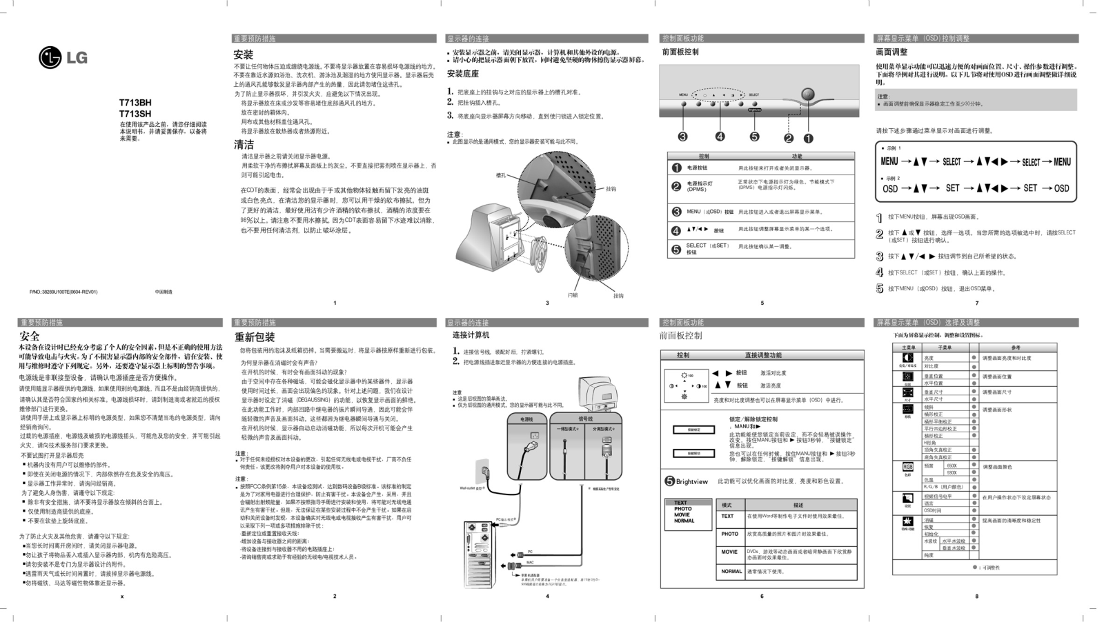 LG T713BH, T713SH User Manual