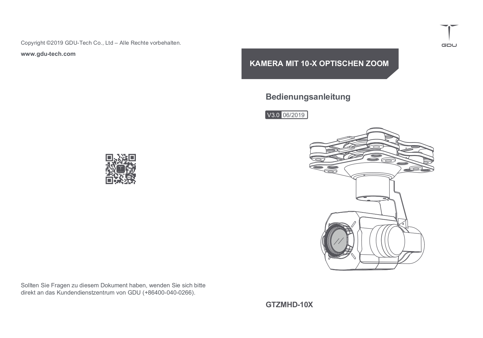 GDU GTZMHD-10X User guide