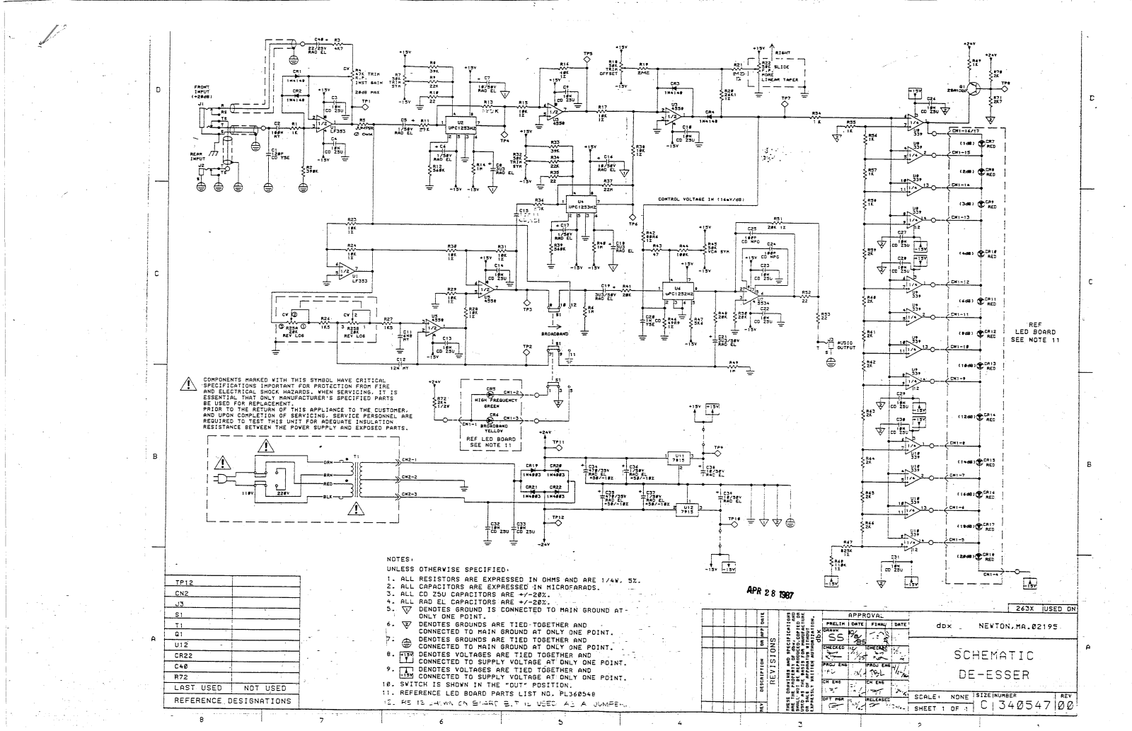 Dbx 263X Schematic