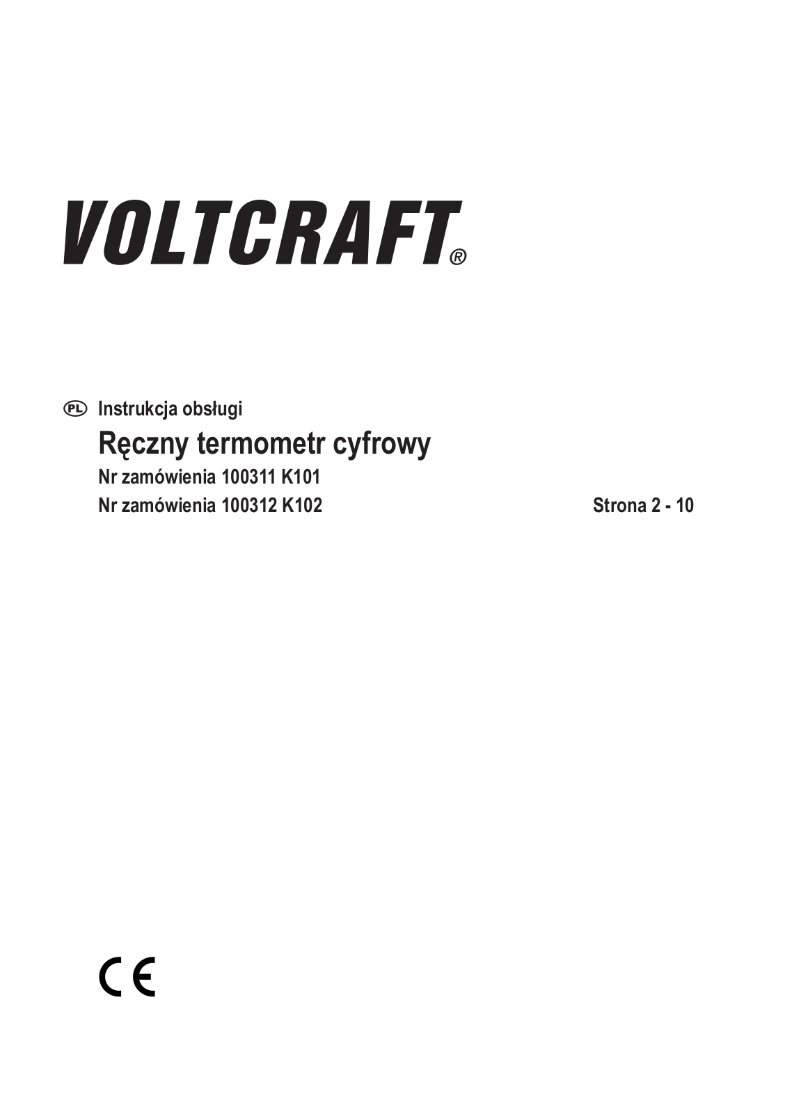 VOLTCRAFT K102 User guide