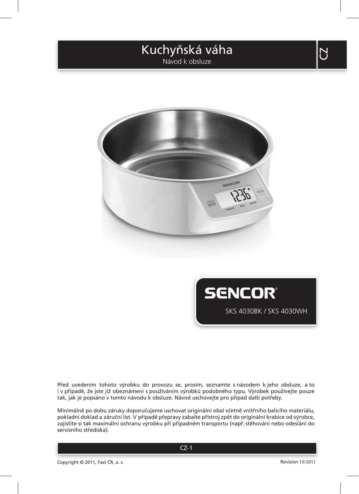 Sencor SKS 4030BK User Manual