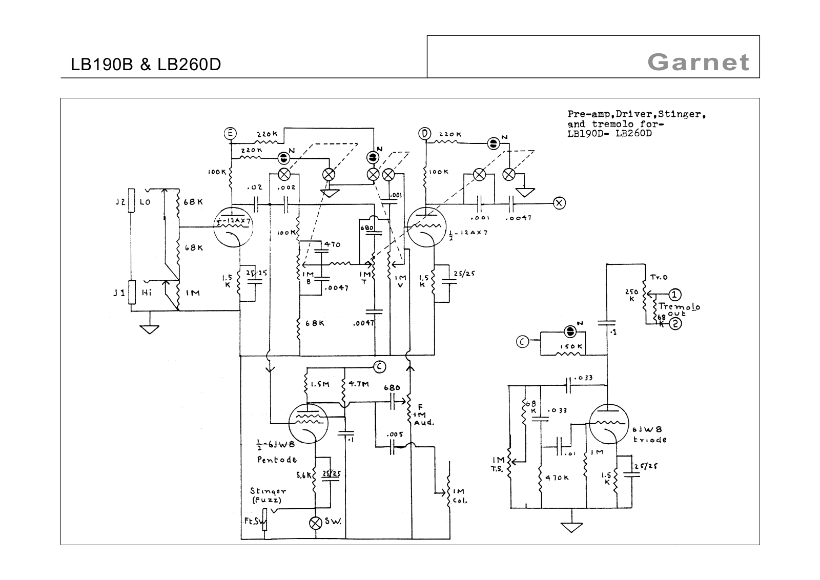 Garnet lb190d schematic