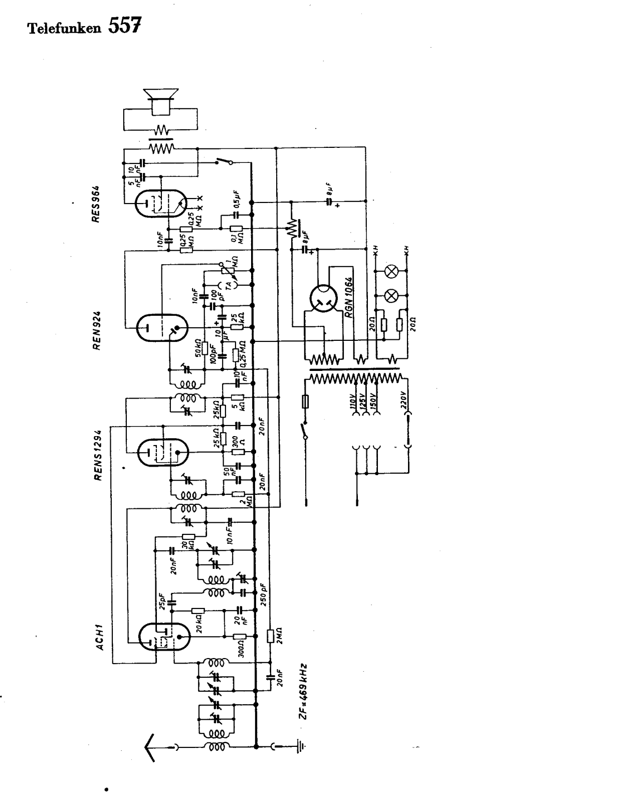 Telefunken 557 Cirquit Diagram