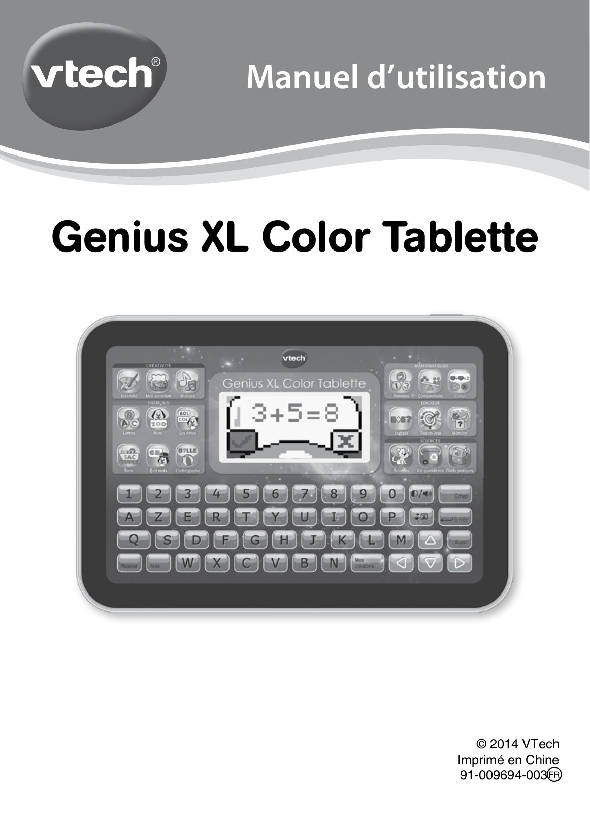 VTECH Genius XL Color Instruction Manual