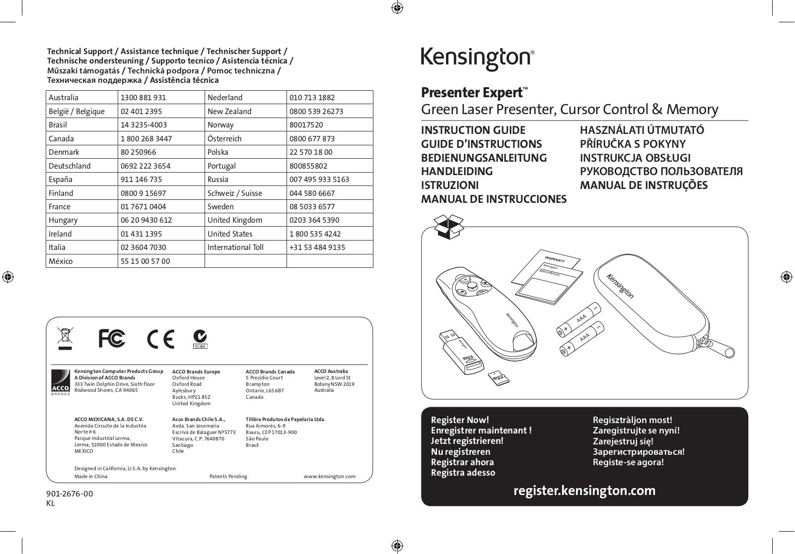 Kensington M01175 D, M01174 D User Manual