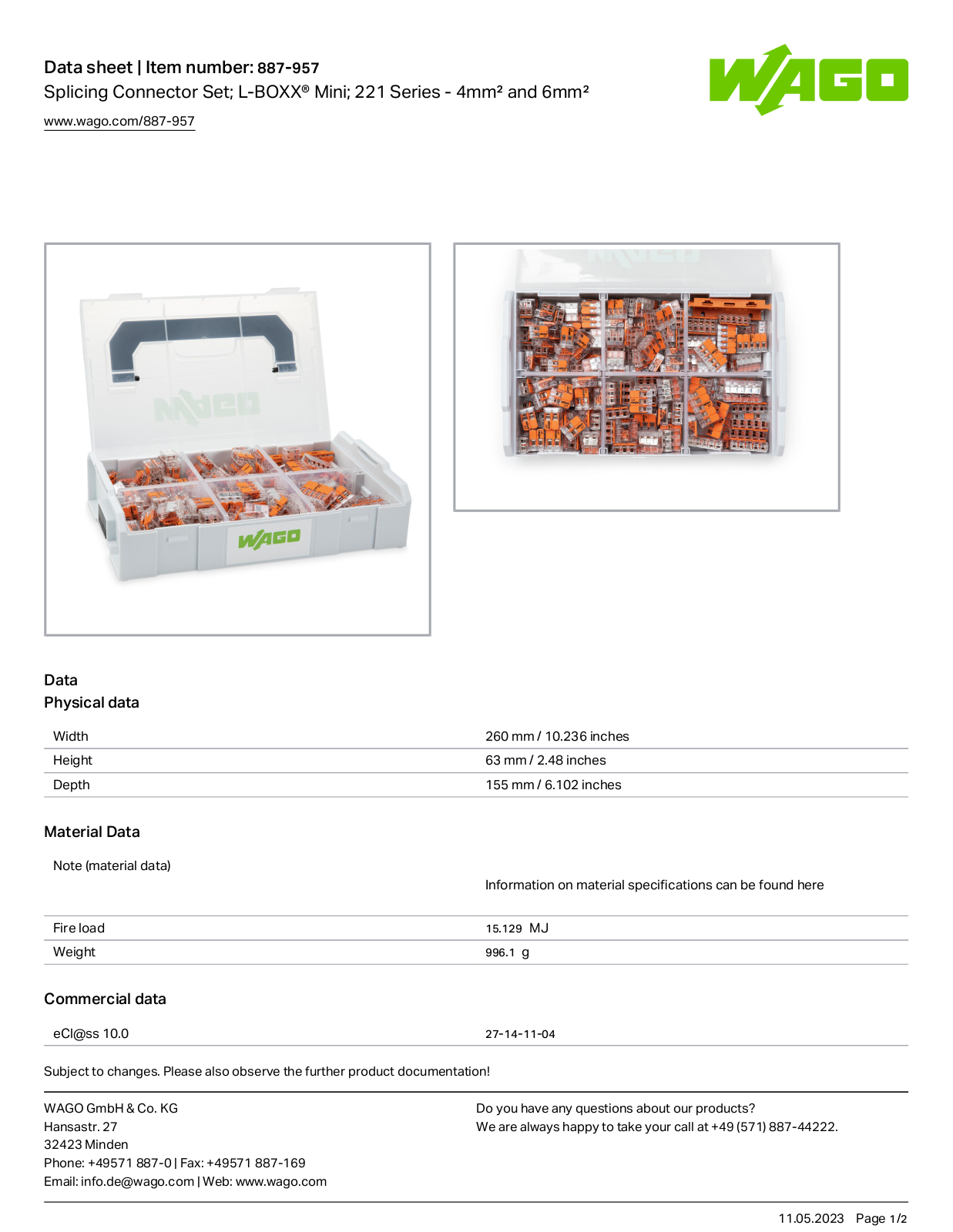 Datasheet 887-957 Specification - ManualMachine.com