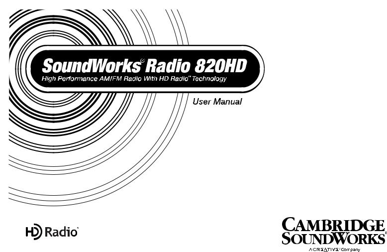 Cambridge SoundWorks 820HD User Manual
