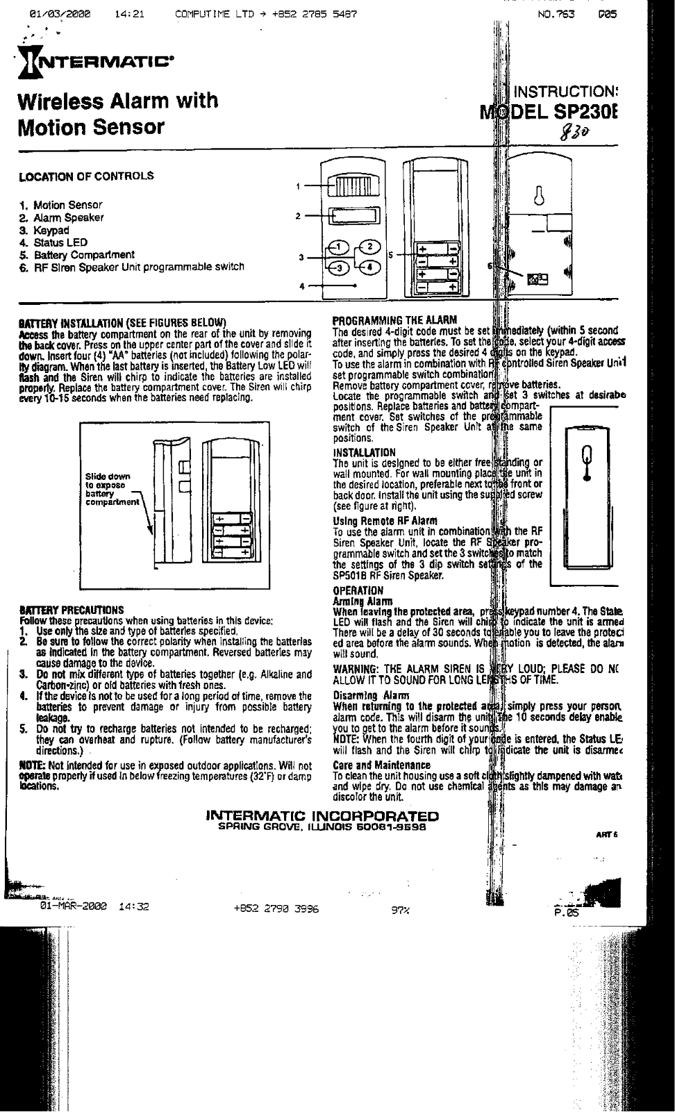 Computime SP230B User Manual