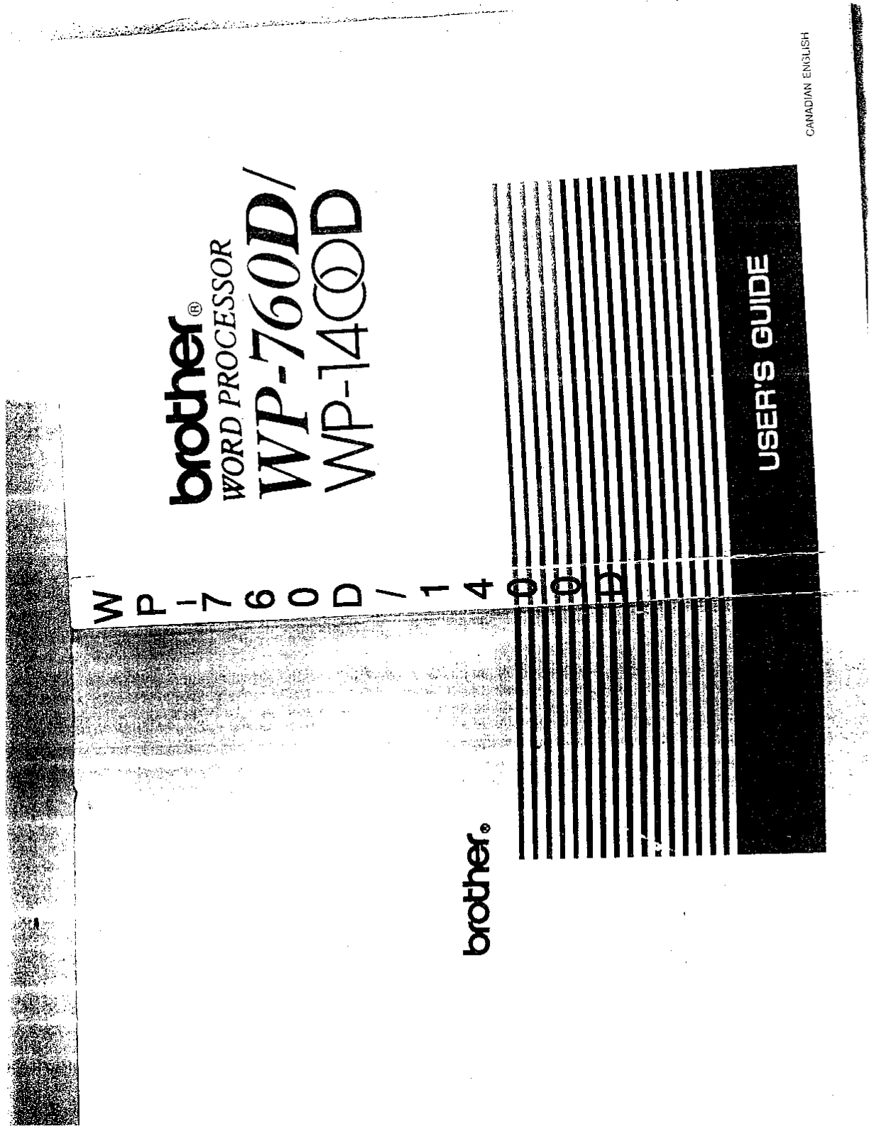 Brother WP-1400D, WP-760D User Guide