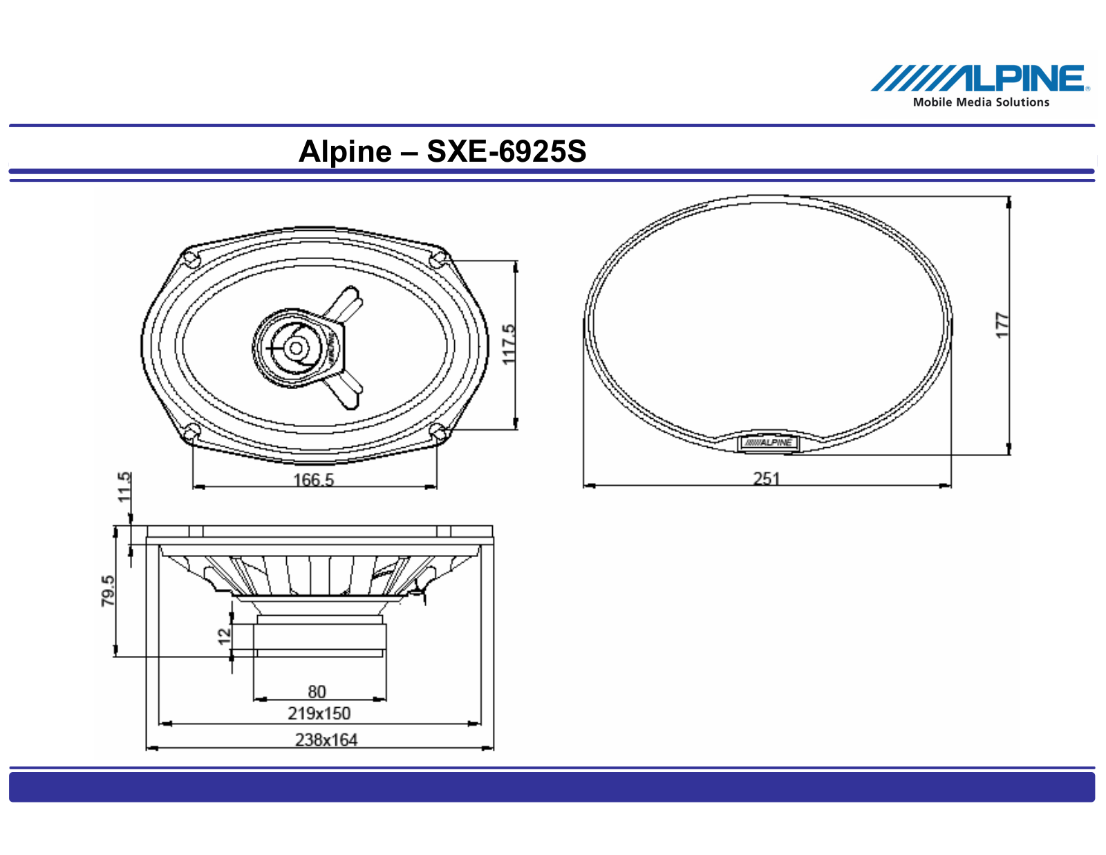 Alpine SXE-6925S User Manual