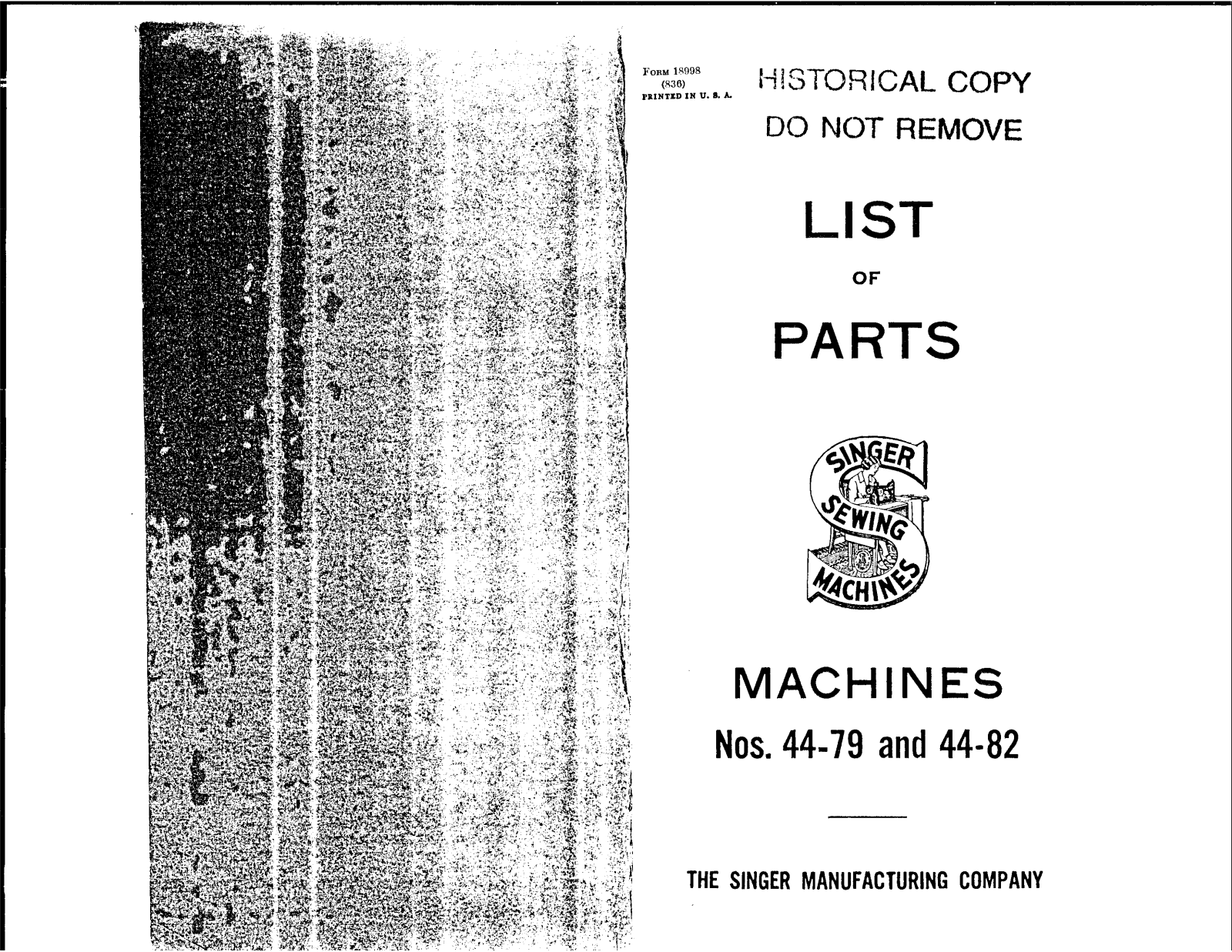 Singer 44-79, 44-82 User Manual