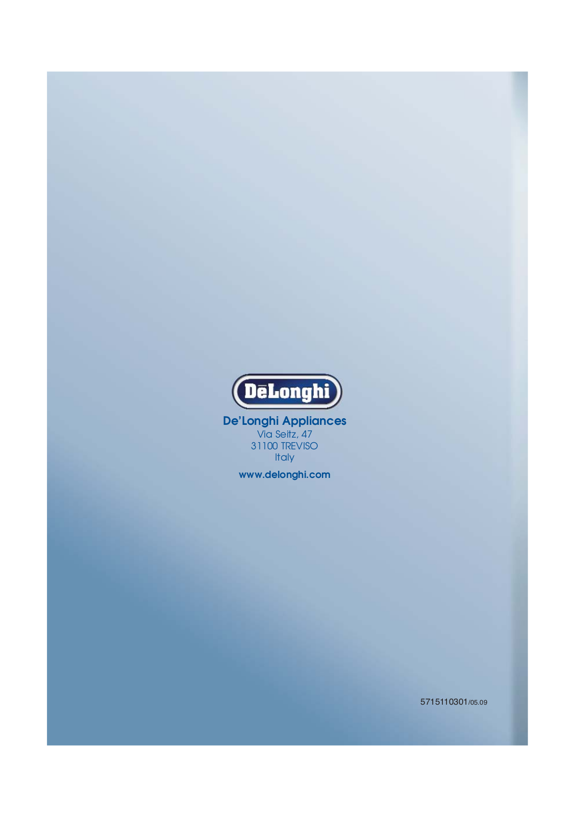 De'Longhi A2-5715110301 Owner's Manual