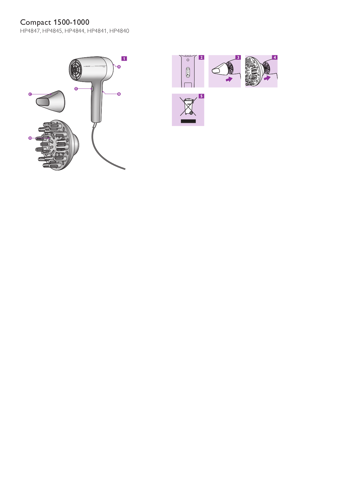 Philips HP 4847 User Manual