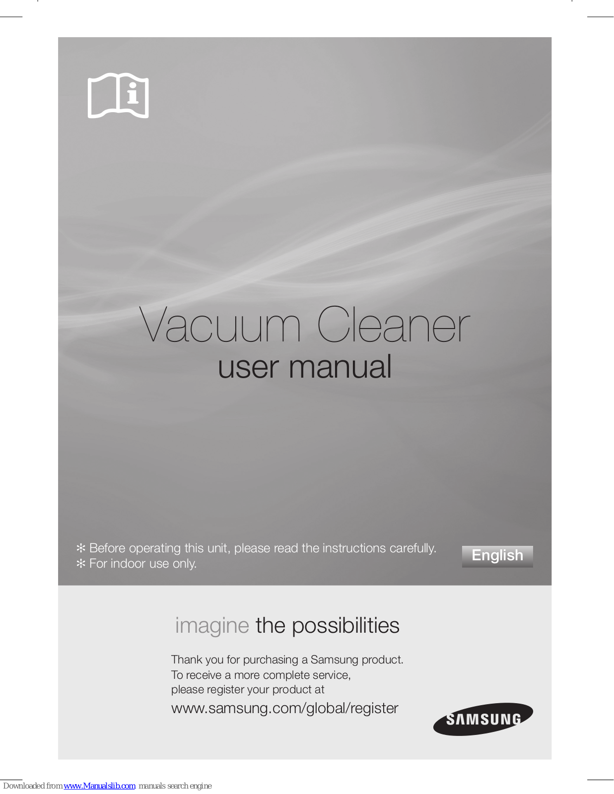 Samsung Vacuum Cleaner User Manual