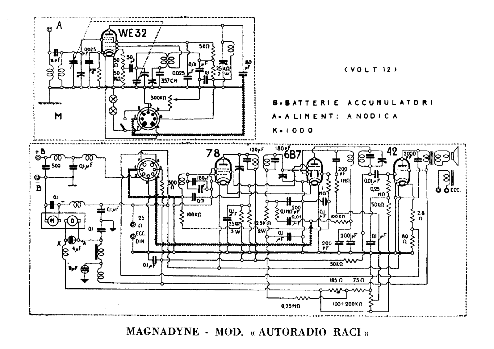 Magnadyne autoradio raci schematic