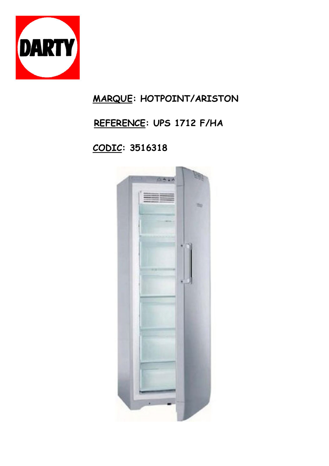 Hotpoint UPS 1712 F/HA X User Manual