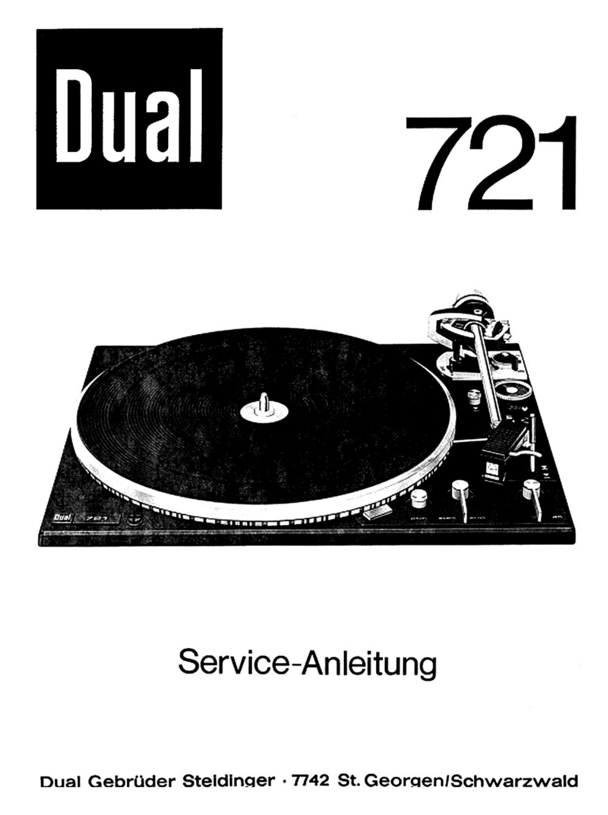 Dual 721 Service manual