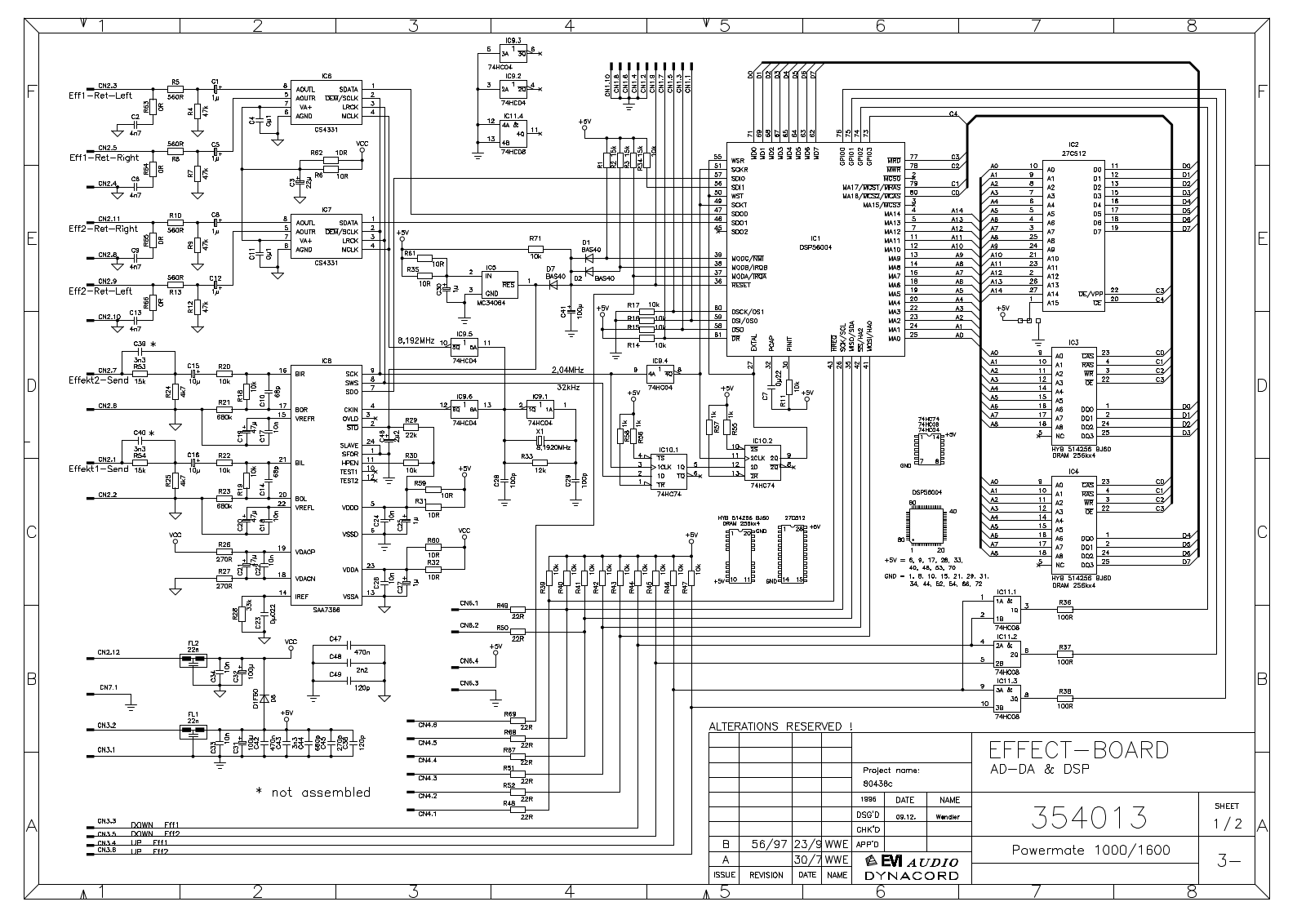 Dynacord PowerMate1000, PowerMate1600 Schematic