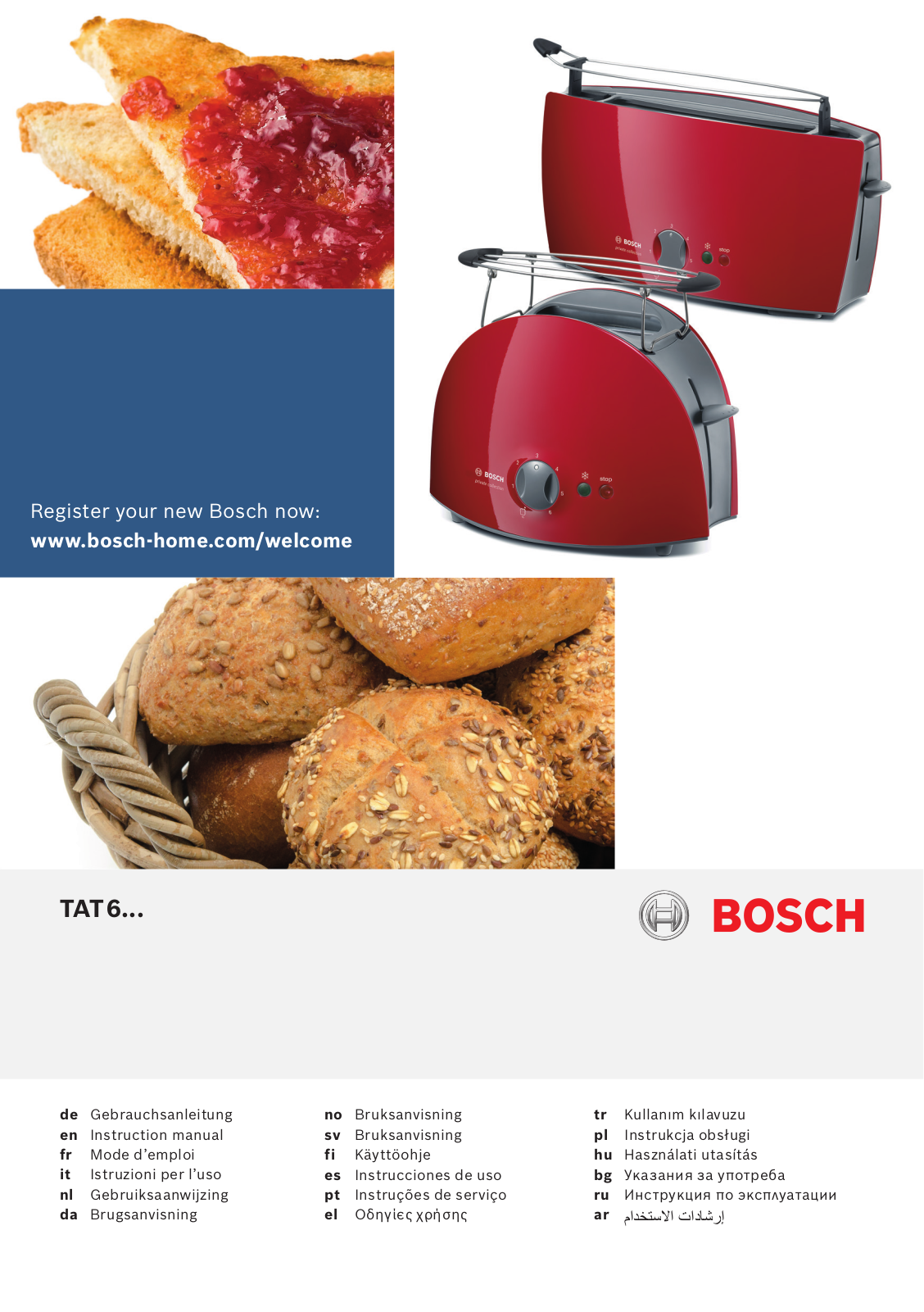 Bosch TAT6801, TAT6004, TAT6103, TAT6104 User Manual