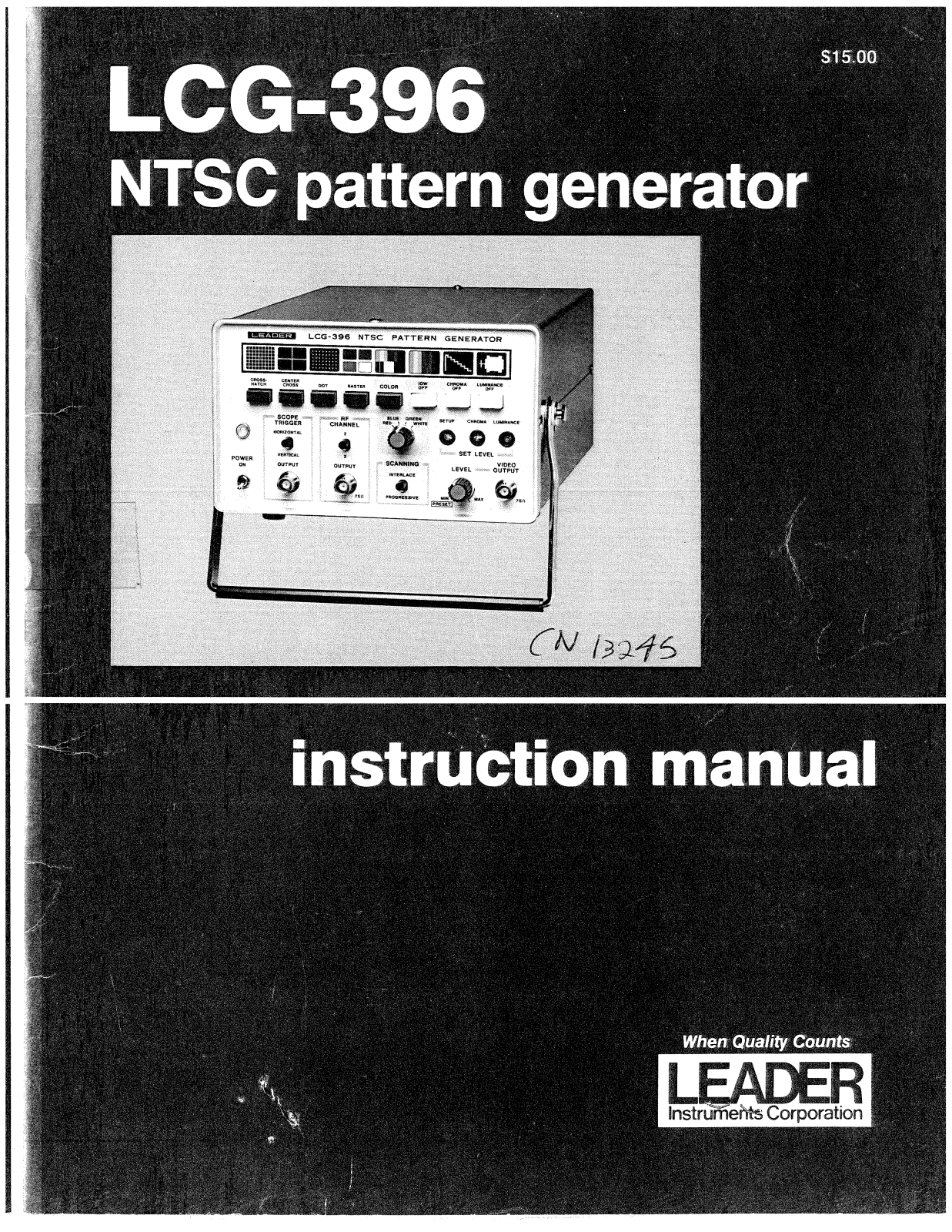 Leader LCG-396 User Manual