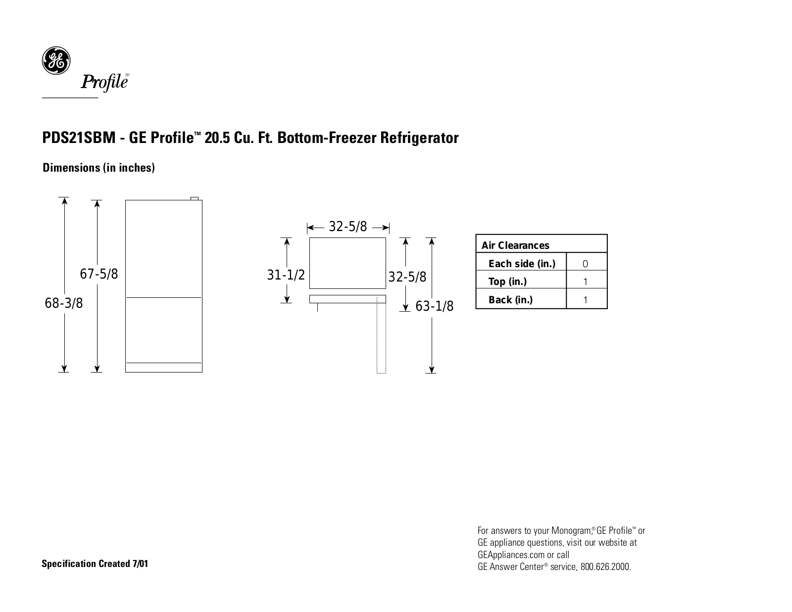 GE PDS21SBM Specification - ManualMachine.com