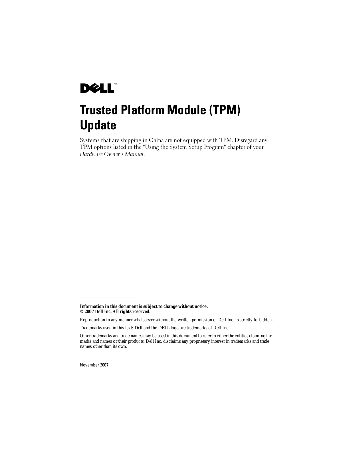 Dell PowerEdge 2900 User Manual