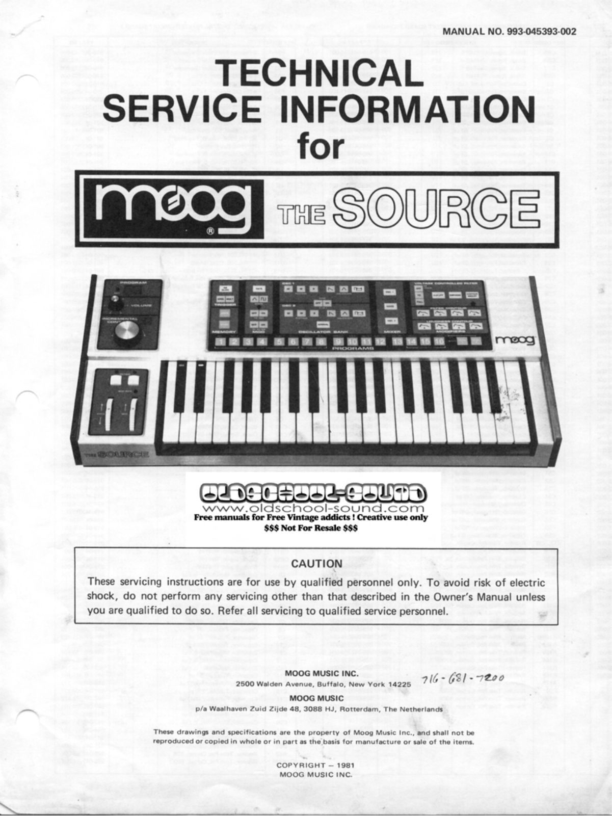 Moog Music Source Service Manual