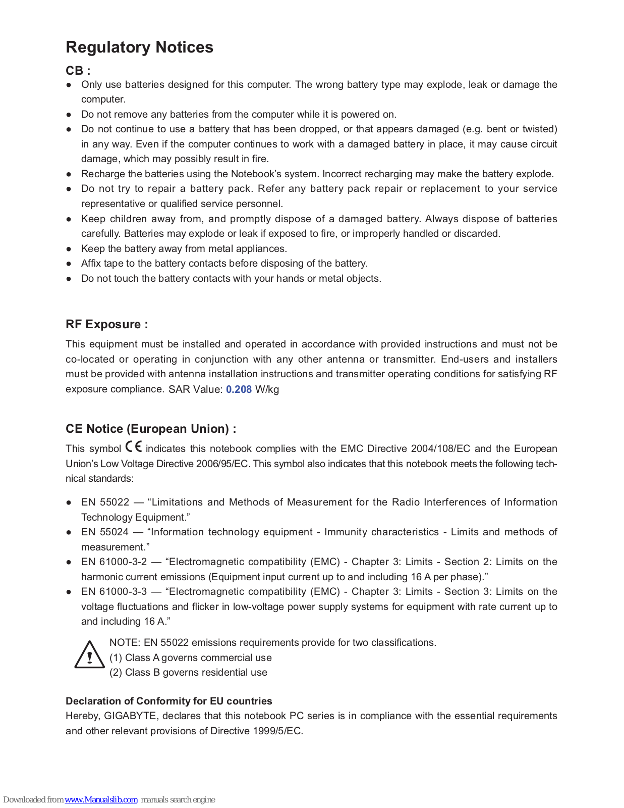 Gigabyte JCK2230BNH User Manual