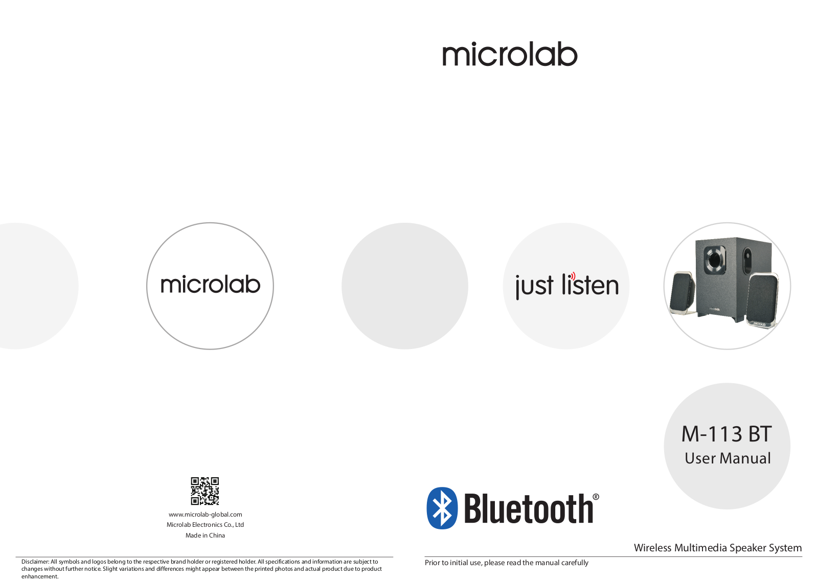 Microlab Electronics M 113BT User Manual