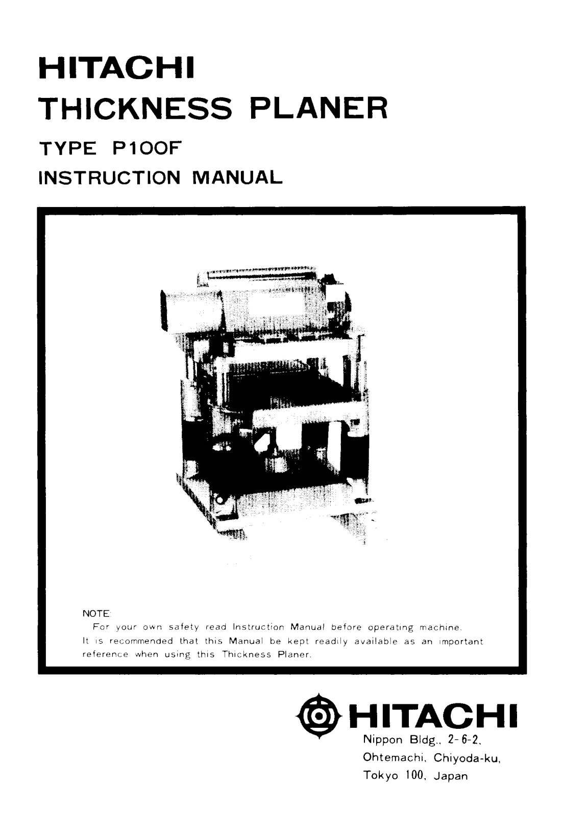 Hitachi P100F User Manual