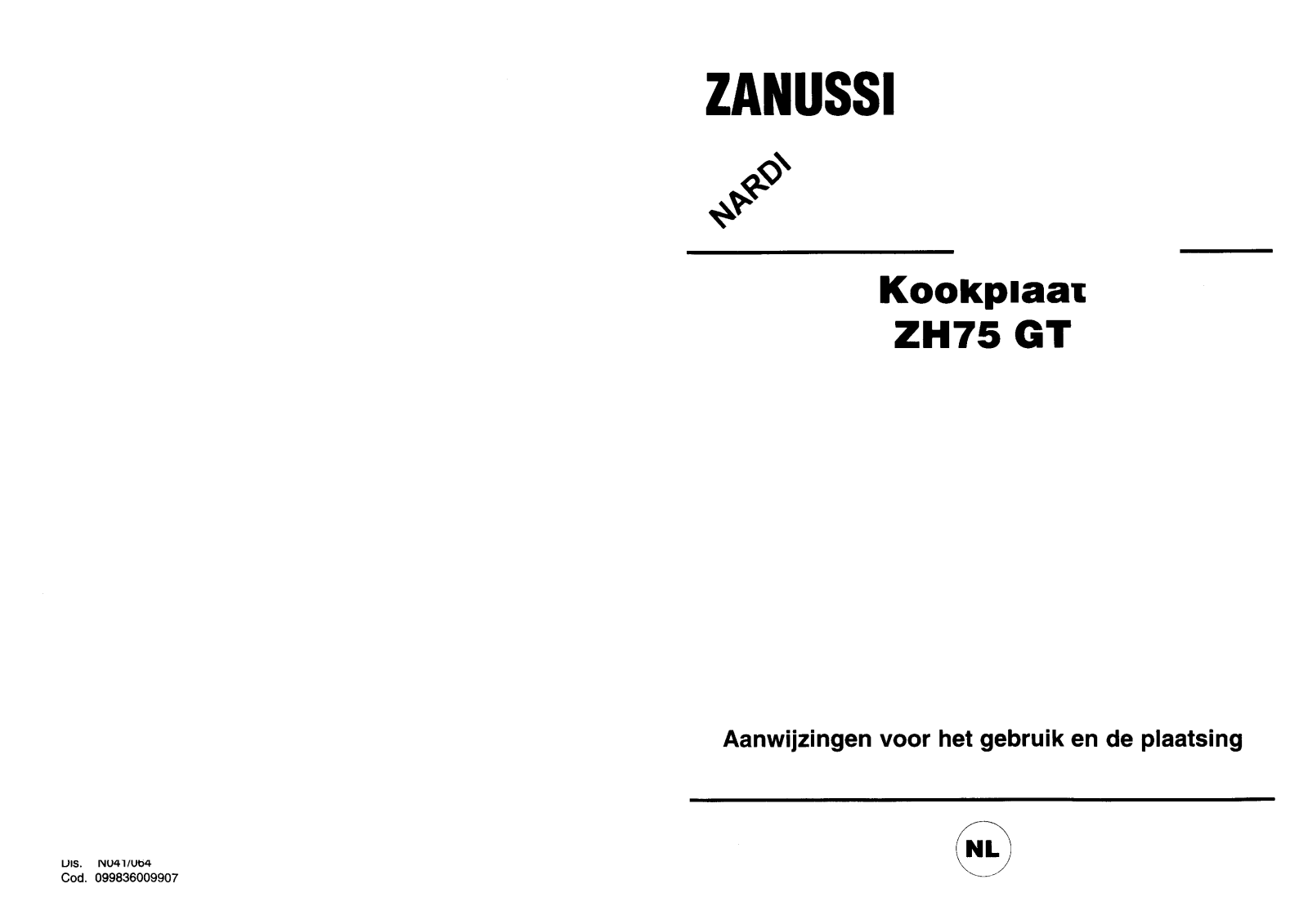 AEG ZH75GT User Manual