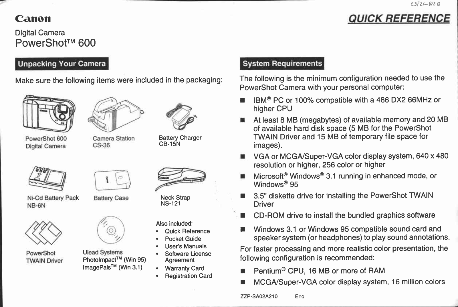 Canon LC 600 User Manual