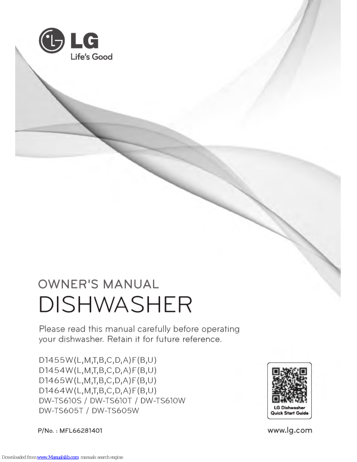 LG D1455LF, D1455TF, D1455MF, D1455CF, D1455DF Owner's Manual