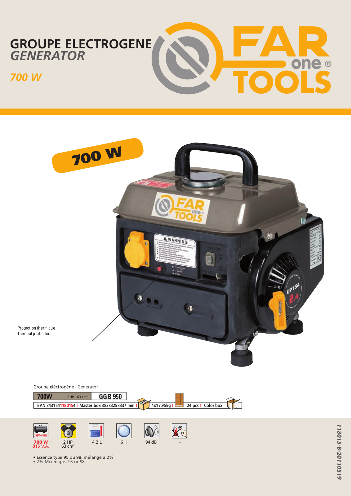 Fartools GGB 950 User Manual