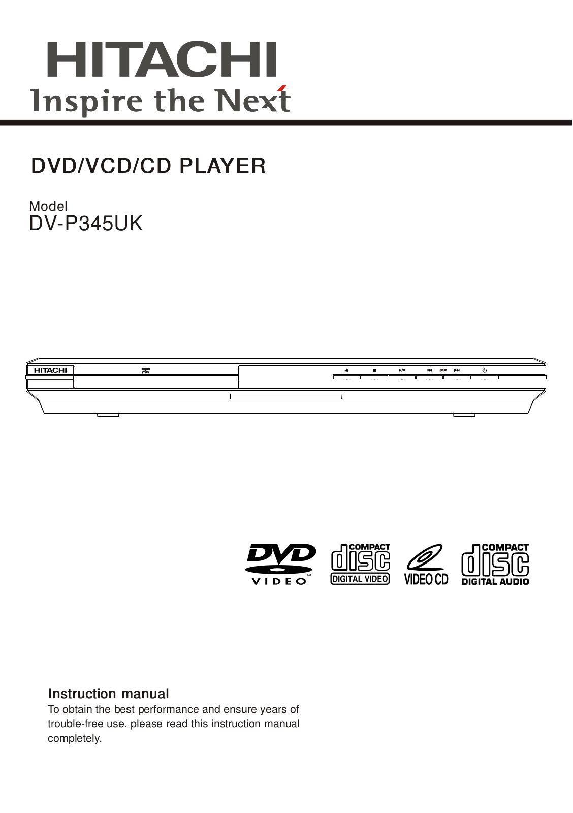 Hitachi DV-P345UK User Manual