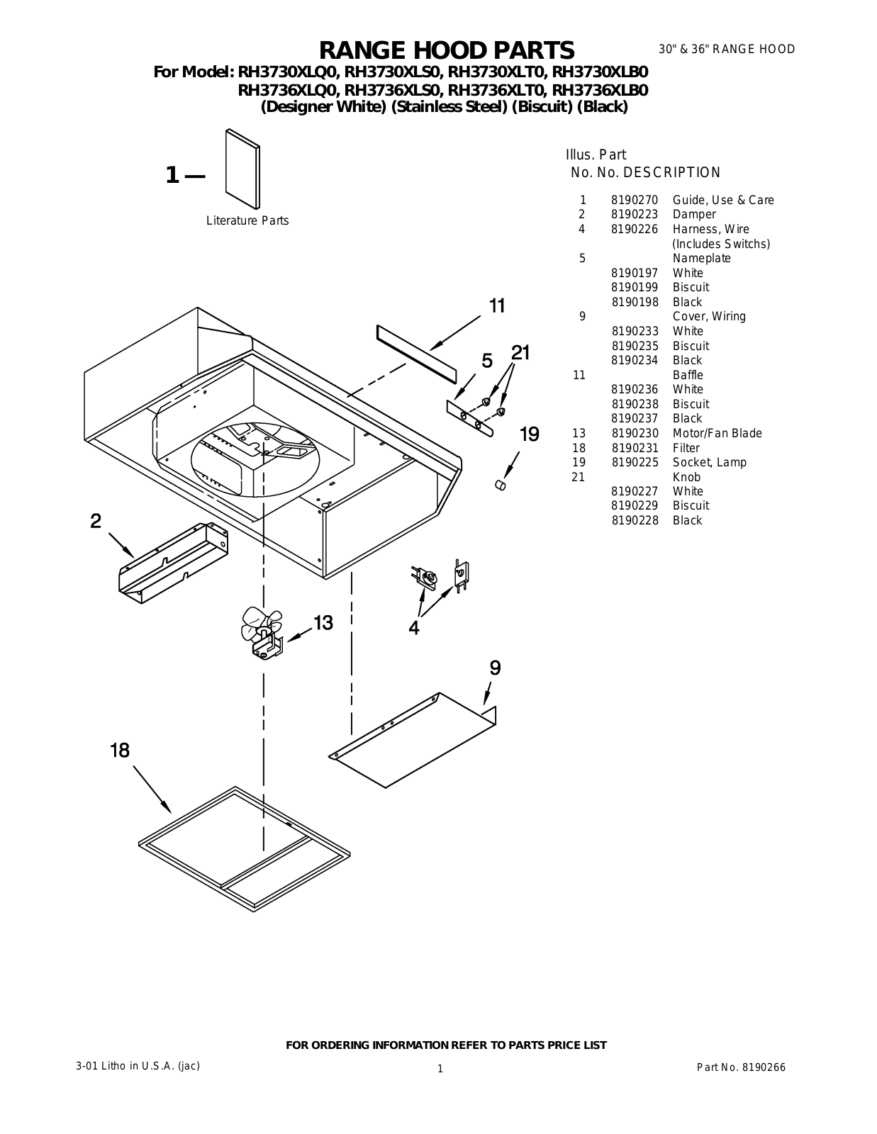 Whirlpool RH3736XLT0 User Manual