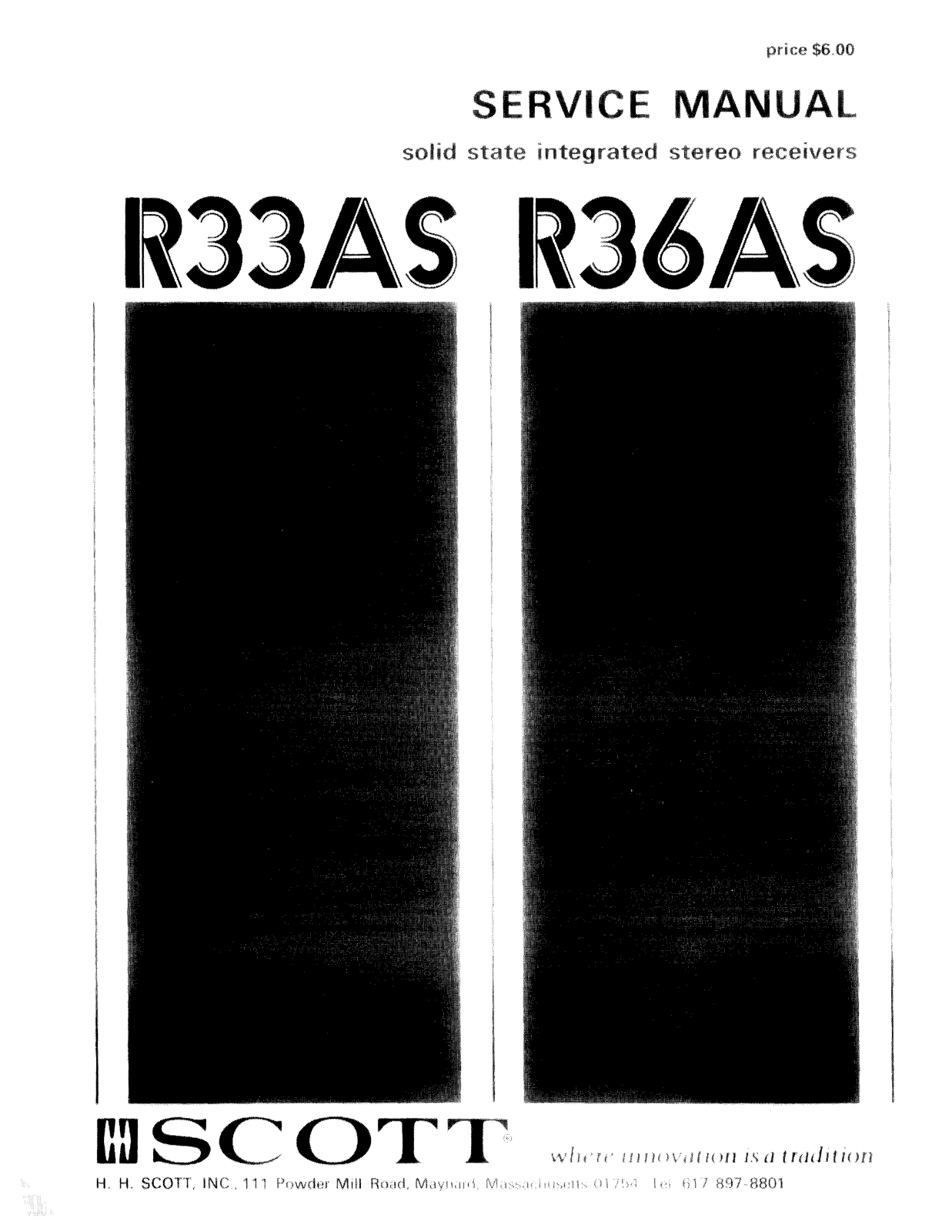 Scott R33AS, R36AS Service Manual