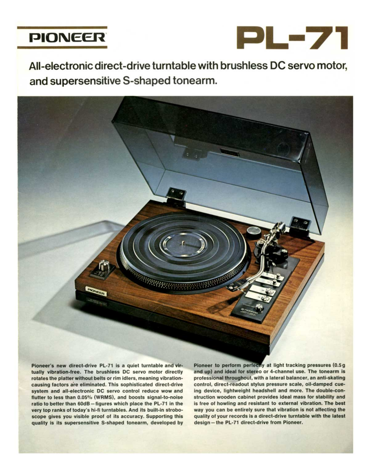 Pioneer PL-71 Brochure