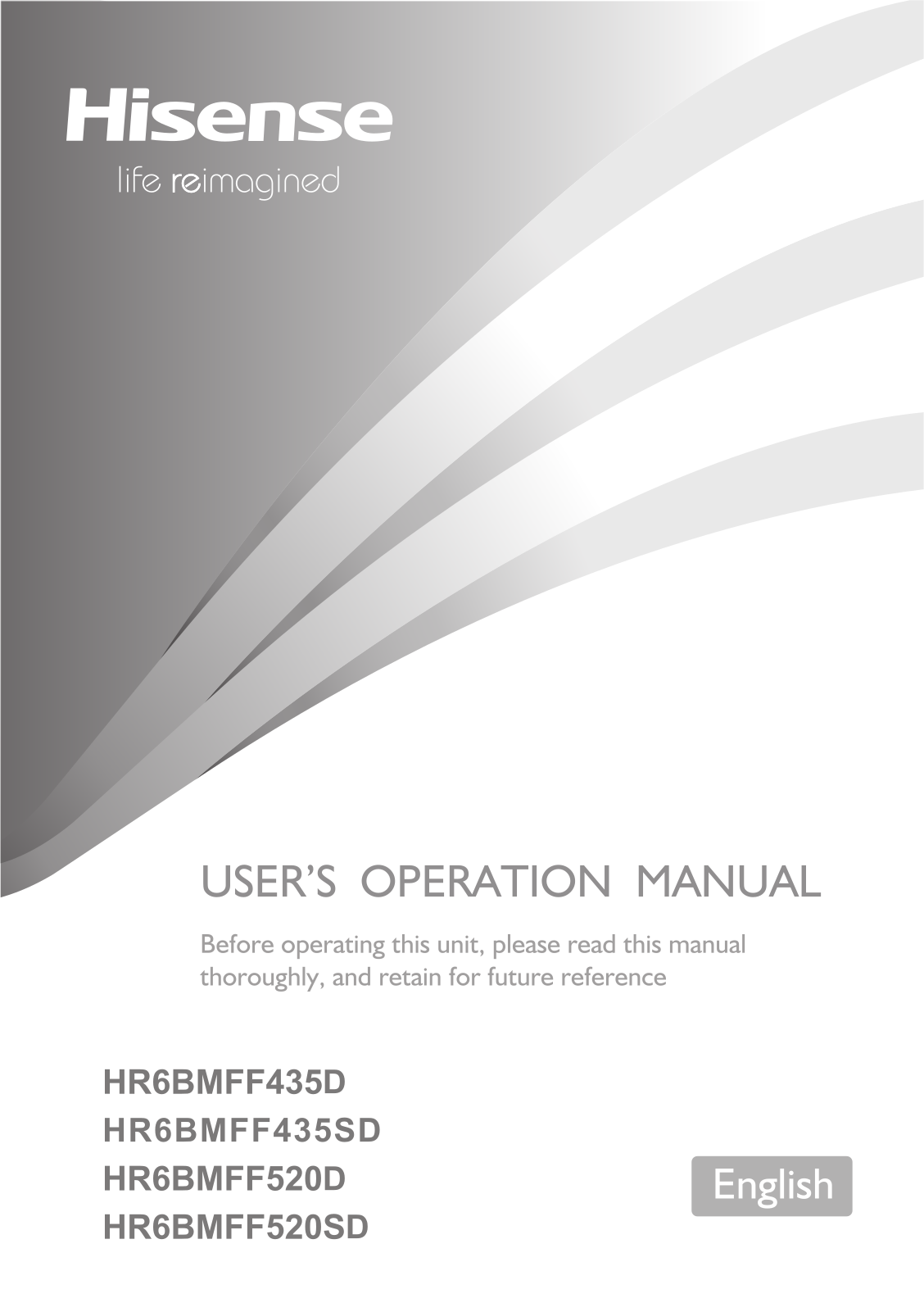 Hisense HR6BMFF435D User Manual