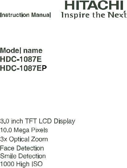 Hitachi HDC-1087E, HDC-1087EP User Manual