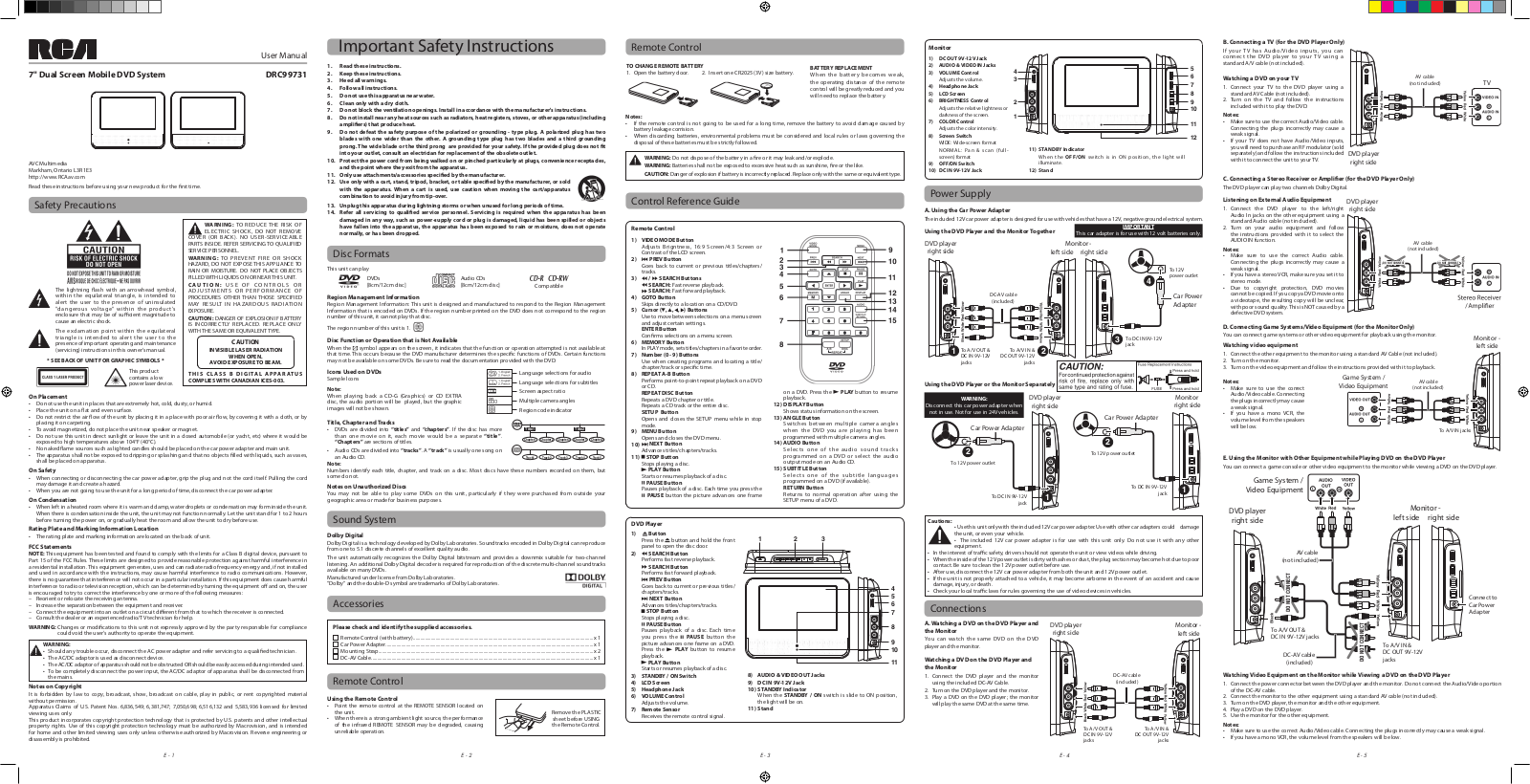 RCA DRC99731 Owner's Manual