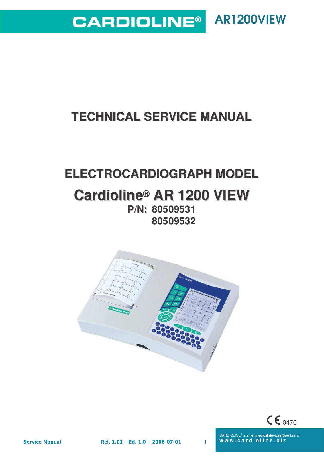 Cardioline ar1200view Service Manual