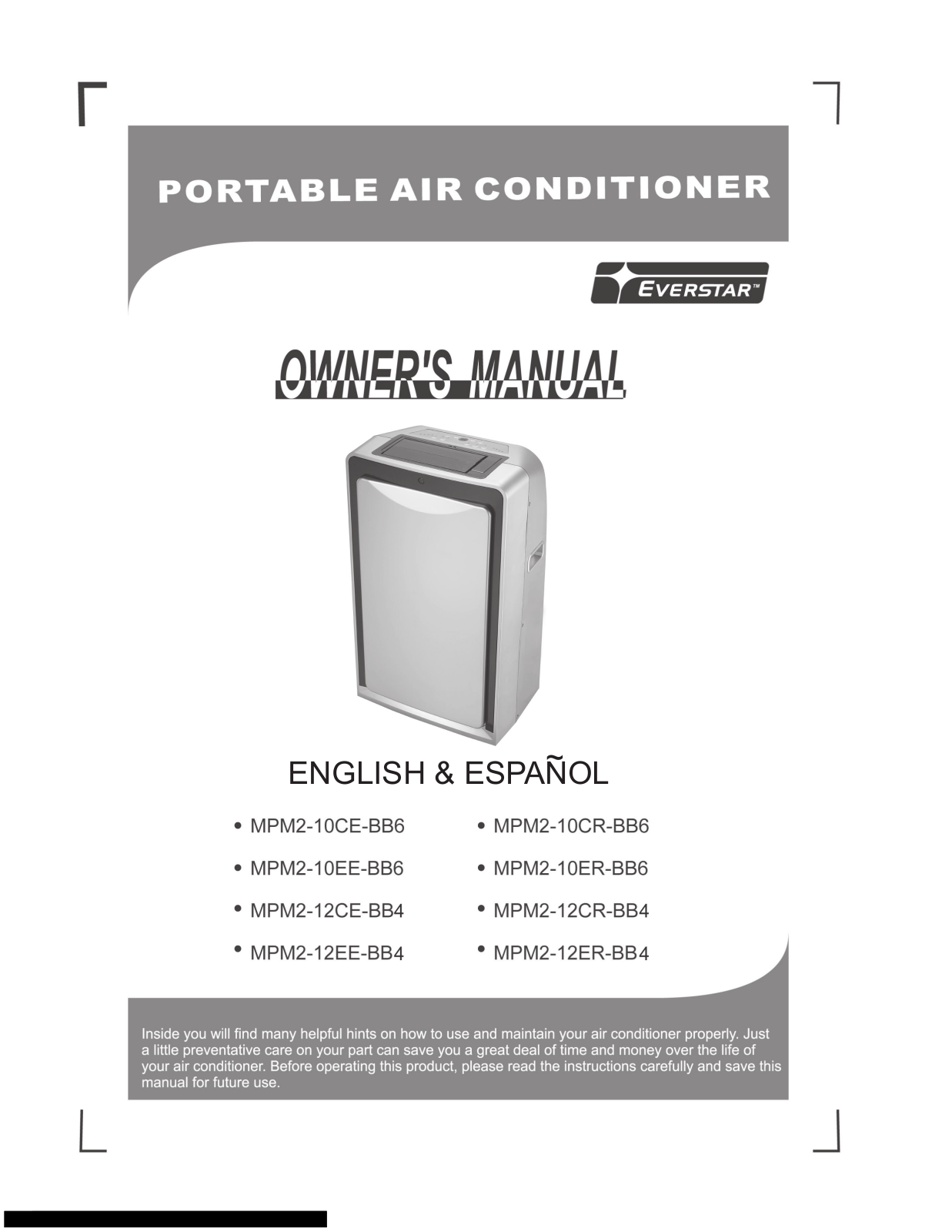 Everstar MPM2-12CE-BB4 Owner's Manual