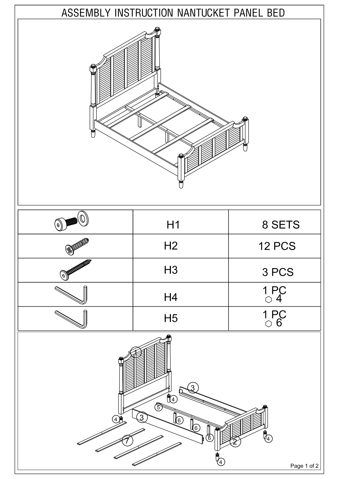 Sunset Trading CF11060158KB Assembly Guide