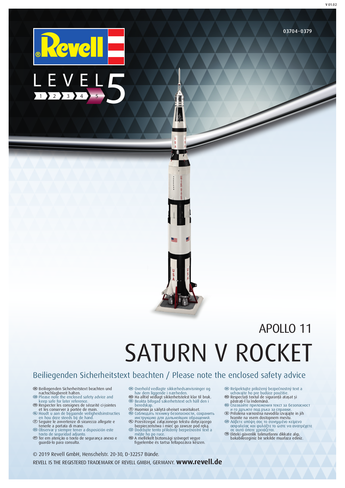 REVELL APOLLO 11 SATURN V ROCKET Assembly Manual