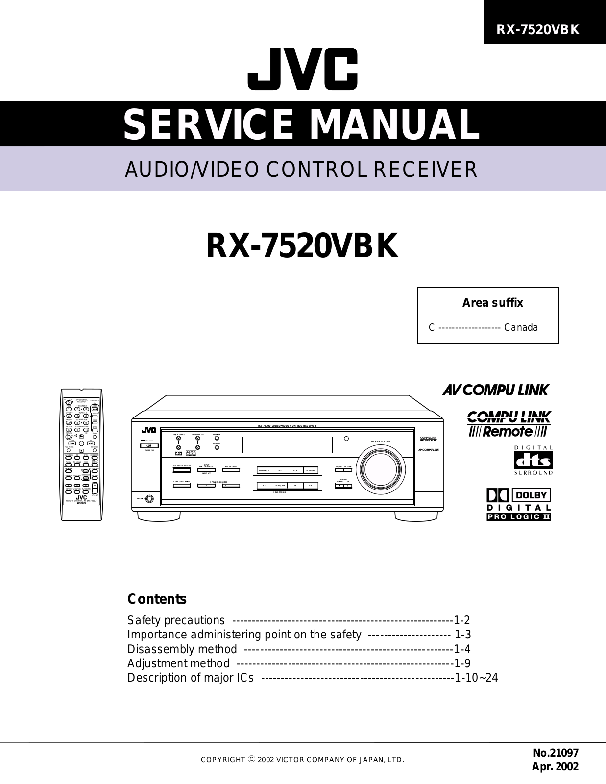 Jvc RX-7720-VBK Service Manual
