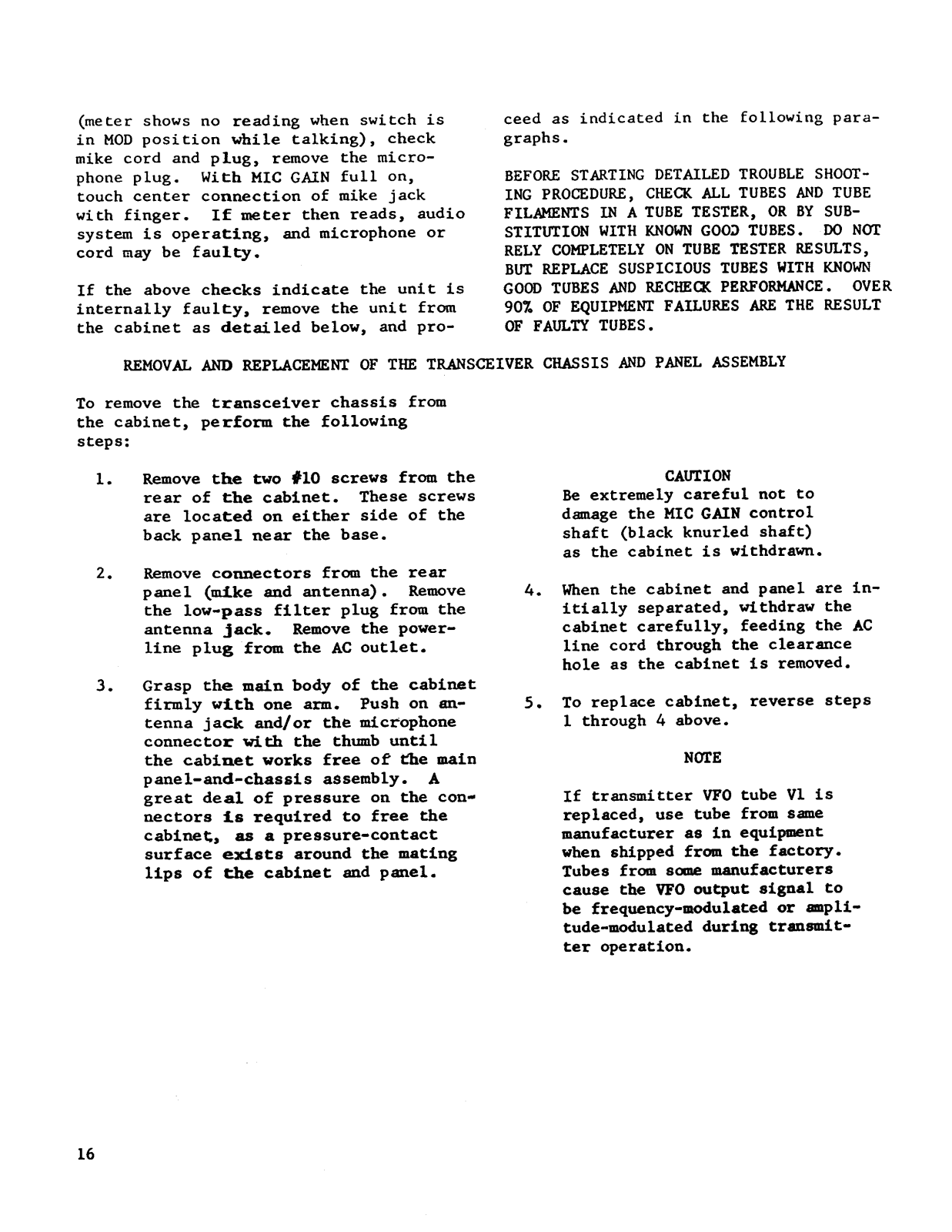 GONSET G-50 User Manual (PAGE 16)