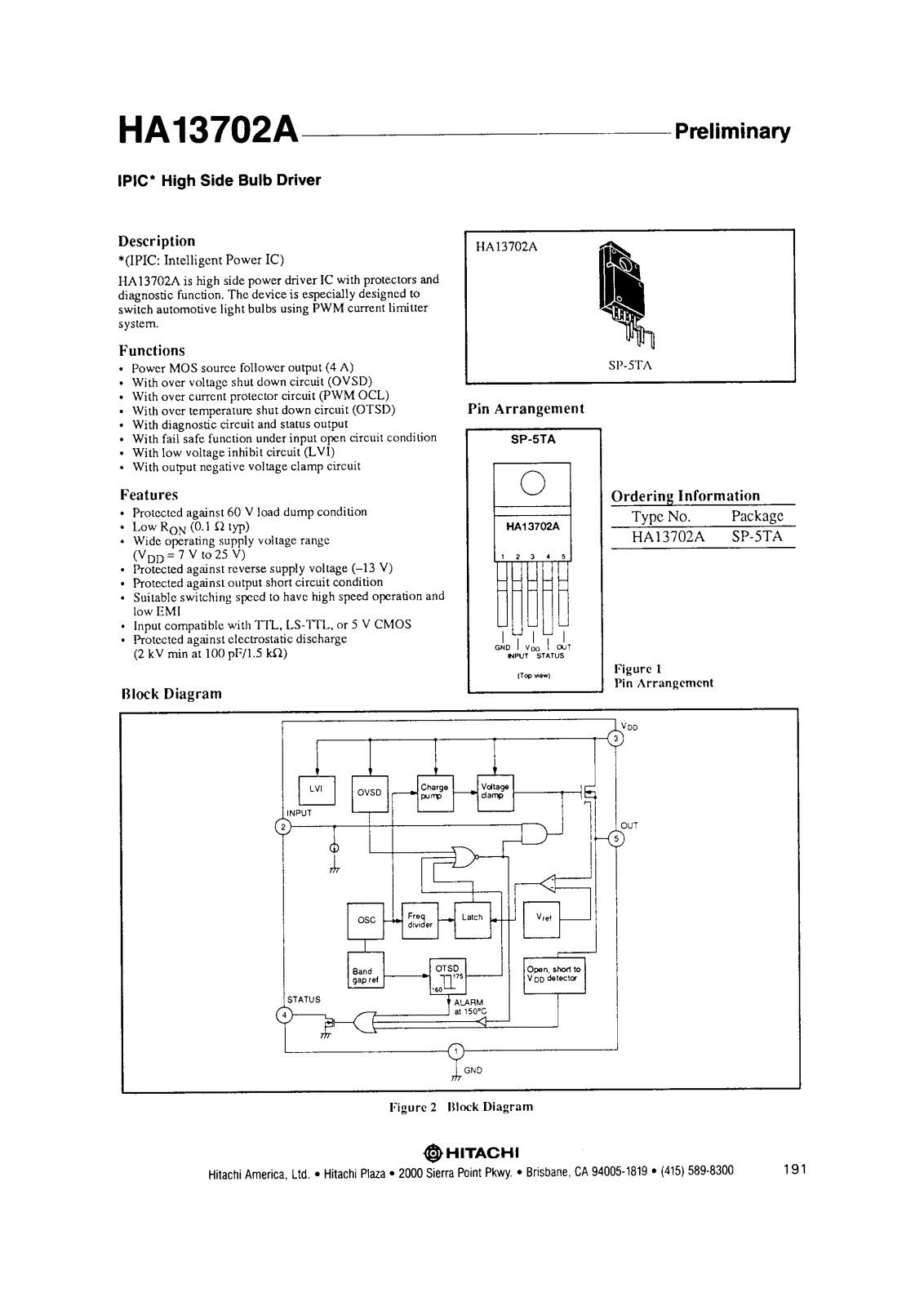 HIT HA13702A Datasheet