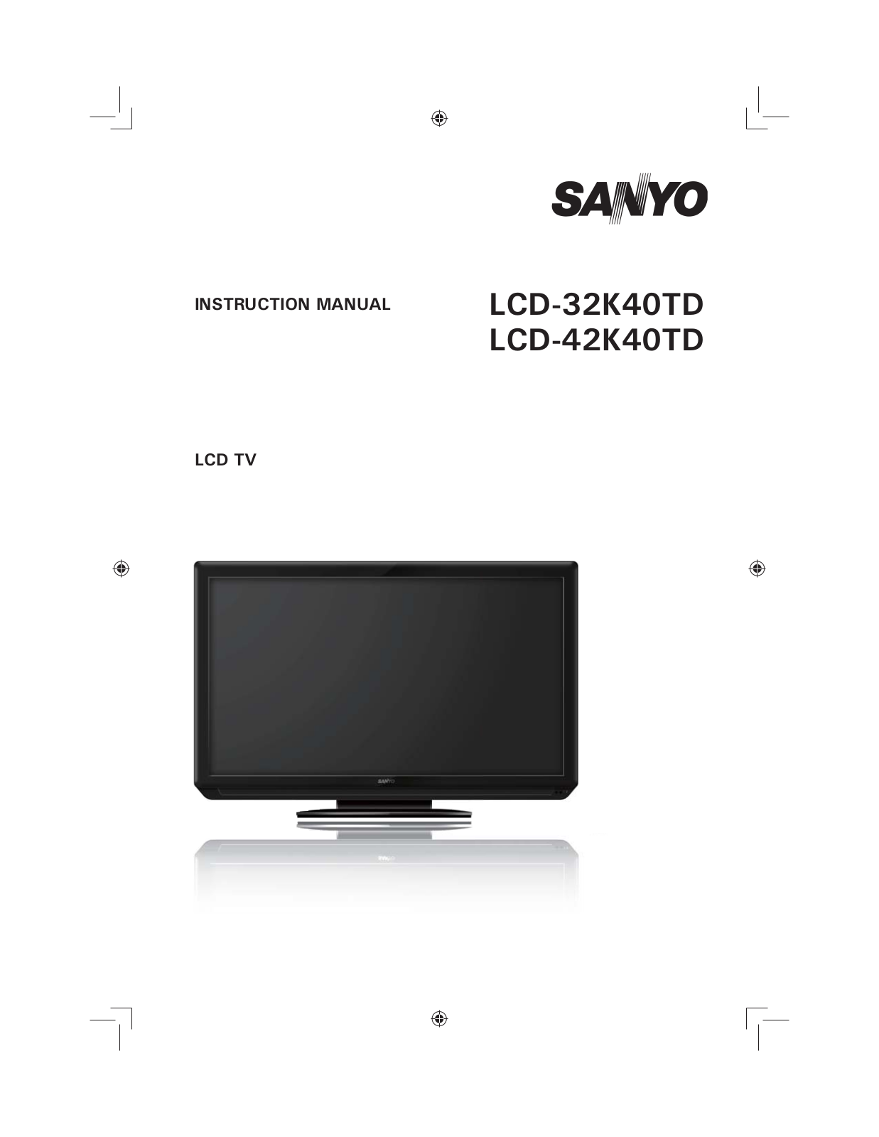 Sanyo LCD-42K40TD User Manual