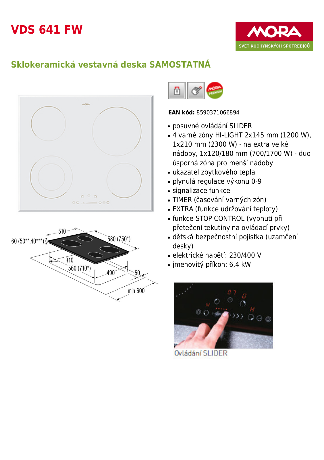 Mora VDS 641 FW User Manual